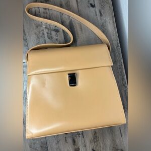 Furla Tan Patent Leather Shoulder Bag